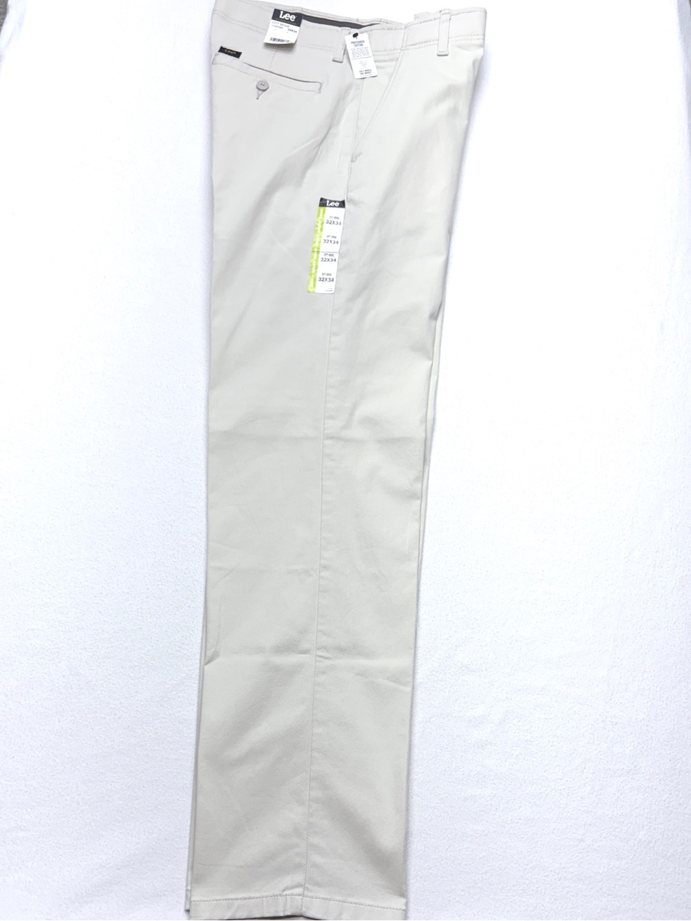 Lee Extreme Motion Pants Men’s 32x34 City Beige Regular Fit Straight Leg Stretch - Picture 5 of 13